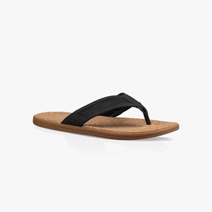 Ugg Seaside Flip Men Slippers Black/Brown (6740WVKJL)